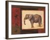 Jungle Elephant-Linda Wacaster-Framed Art Print