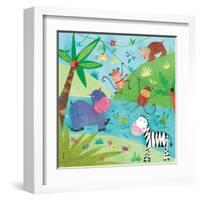 Jungle Friends I-Kate and Elizabeth Pope-Framed Art Print