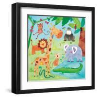 Jungle Friends II-Kate and Elizabeth Pope-Framed Art Print