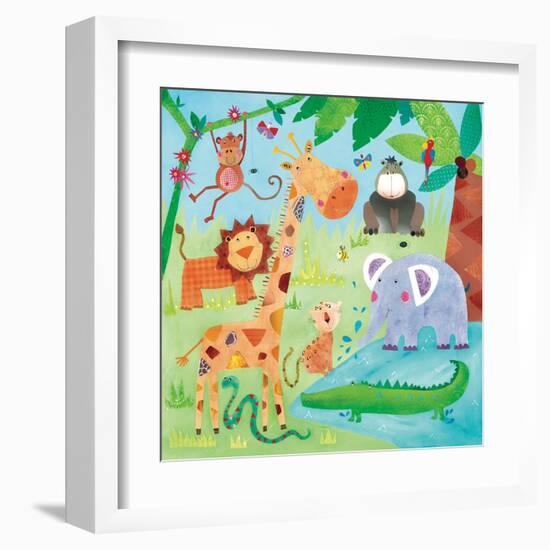 Jungle Friends II-Kate and Elizabeth Pope-Framed Art Print