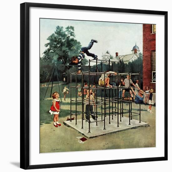 "Jungle Gym", November 7, 1959-George Hughes-Framed Giclee Print