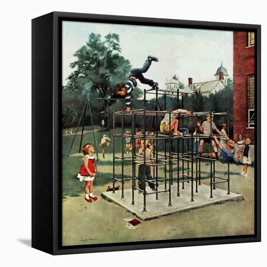 "Jungle Gym", November 7, 1959-George Hughes-Framed Stretched Canvas