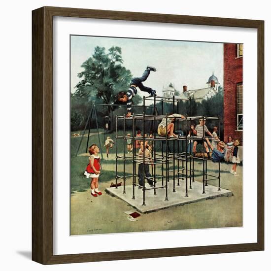 "Jungle Gym", November 7, 1959-George Hughes-Framed Giclee Print