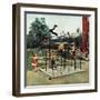 "Jungle Gym", November 7, 1959-George Hughes-Framed Giclee Print