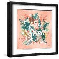 Jungle Hangout IV-Laura Marshall-Framed Art Print