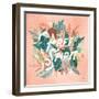 Jungle Hangout IV-Laura Marshall-Framed Premium Giclee Print