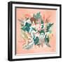 Jungle Hangout IV-Laura Marshall-Framed Premium Giclee Print