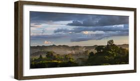 Jungle in sunset mist, Mrauk-U, Rakhine State, Myanmar-Keren Su-Framed Photographic Print