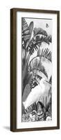 Jungle Noir - Egret-Amy Shaw-Framed Giclee Print