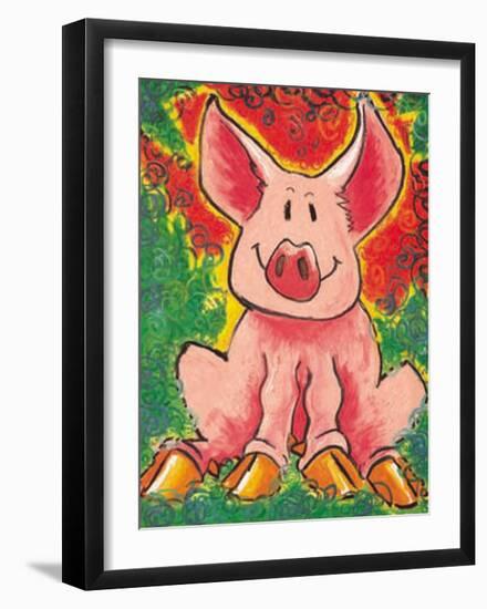 Jungle Pig-Julia Hulme-Framed Art Print