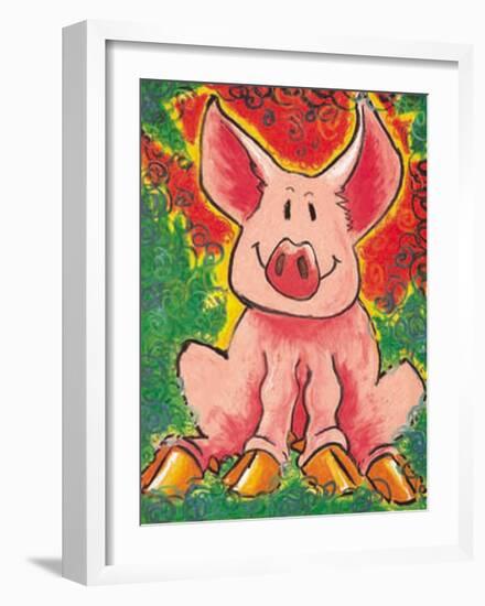 Jungle Pig-Julia Hulme-Framed Art Print