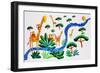 Jungle River 2, 2002-Julie Nicholls-Framed Premium Giclee Print