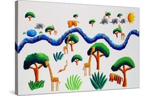 Jungle River, 2002-Julie Nicholls-Stretched Canvas