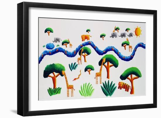Jungle River, 2002-Julie Nicholls-Framed Giclee Print