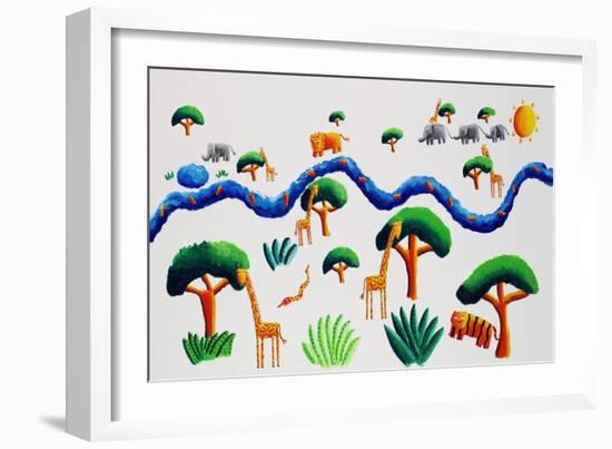 Jungle River, 2002-Julie Nicholls-Framed Giclee Print