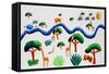 Jungle River, 2002-Julie Nicholls-Framed Stretched Canvas