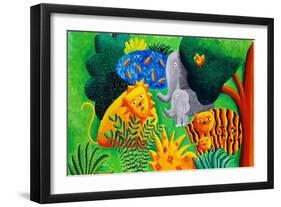 Jungle Scene, 2002-Julie Nicholls-Framed Premium Giclee Print