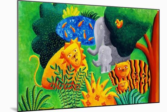 Jungle Scene, 2002-Julie Nicholls-Mounted Giclee Print