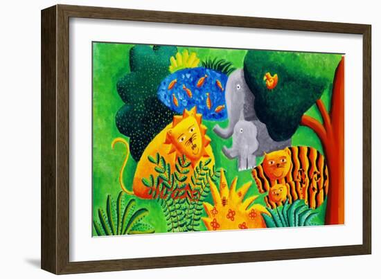 Jungle Scene, 2002-Julie Nicholls-Framed Giclee Print