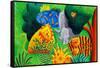 Jungle Scene, 2002-Julie Nicholls-Framed Stretched Canvas