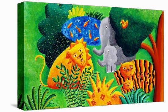 Jungle Scene, 2002-Julie Nicholls-Stretched Canvas