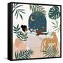 Jungle Spa I-Natalie Carpentieri-Framed Stretched Canvas