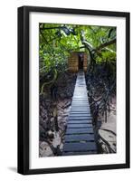 Jungle Toilet on a an Islet at the Marovo Lagoon, Solomon Islands, Pacific-Michael Runkel-Framed Photographic Print