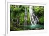 Jungle Waterfall Cascade in Tropical Rainforest with Rock and Turquoise Blue Pond. its Name Banyuma-null-Framed Photographic Print