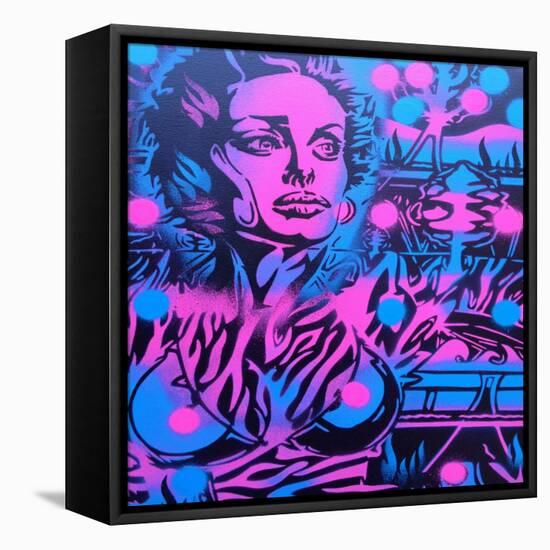 Jungle-Abstract Graffiti-Framed Stretched Canvas