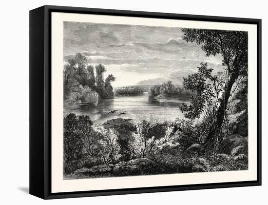 Juniata River, Near Lewistown, 1832 - 1874, USA-null-Framed Stretched Canvas