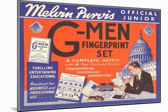 Junior G-Men Fingerprint Set-null-Mounted Art Print