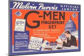 Junior G-Men Fingerprint Set-null-Mounted Art Print