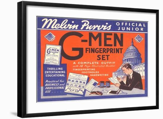 Junior G-Men Fingerprint Set-null-Framed Giclee Print