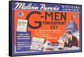 Junior G-Men Fingerprint Set-null-Framed Stretched Canvas