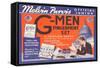 Junior G-Men Fingerprint Set-null-Framed Stretched Canvas