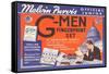 Junior G-Men Fingerprint Set-null-Framed Stretched Canvas