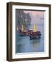 Junk Boat and Karst Islands in Halong Bay, Vietnam-Keren Su-Framed Photographic Print