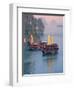 Junk Boat and Karst Islands in Halong Bay, Vietnam-Keren Su-Framed Photographic Print