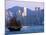 Junk Sailing in Hong Kong Harbor, Hong Kong, China-Paul Souders-Mounted Photographic Print