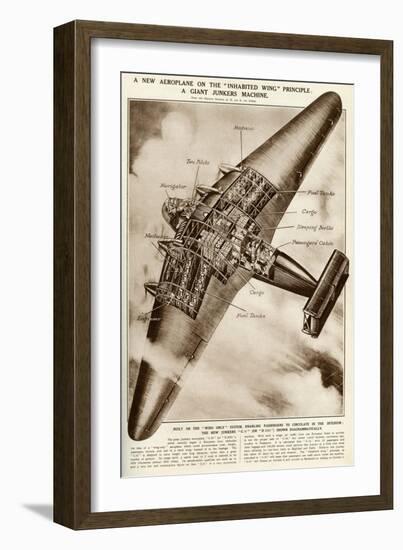 Junkers G38, Large German Freight Plane-B und H Romer-Framed Art Print