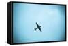 Junkers Ju 52 Aircraft Flying in the Sky, Leipzig, Saxony, Germany-null-Framed Stretched Canvas