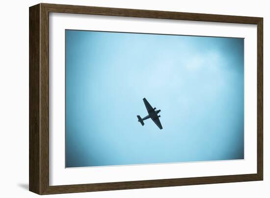 Junkers Ju 52 Aircraft Flying in the Sky, Leipzig, Saxony, Germany-null-Framed Photographic Print