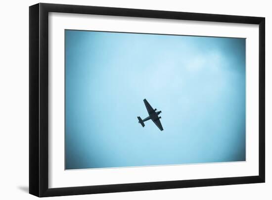 Junkers Ju 52 Aircraft Flying in the Sky, Leipzig, Saxony, Germany-null-Framed Photographic Print