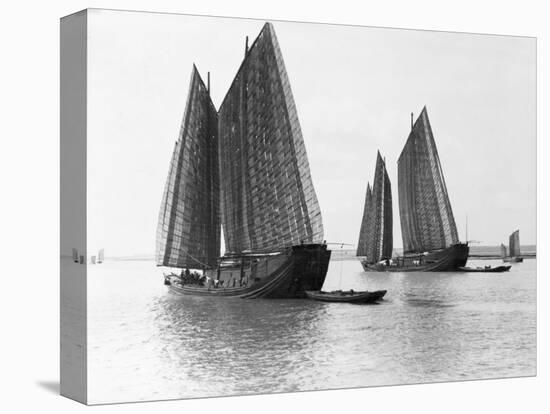 Junks on the Yangtze River-null-Stretched Canvas