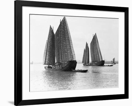 Junks on the Yangtze River-null-Framed Photographic Print