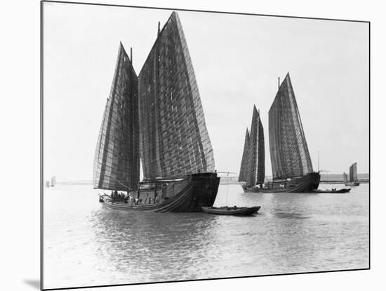 Junks on the Yangtze River-null-Mounted Photographic Print