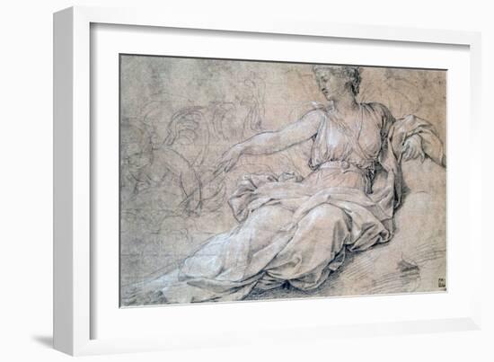 Juno and Carthage, C1636-1655-Eustache Le Sueur-Framed Giclee Print