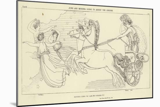 Juno and Minerva Going to Assist the Greeks-John Flaxman-Mounted Giclee Print