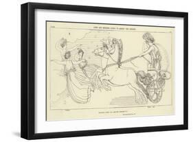 Juno and Minerva Going to Assist the Greeks-John Flaxman-Framed Premium Giclee Print