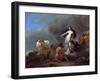 Juno Commanding Argus to Keep Watch on Io-Nicolaes Pietersz. Berchem-Framed Art Print